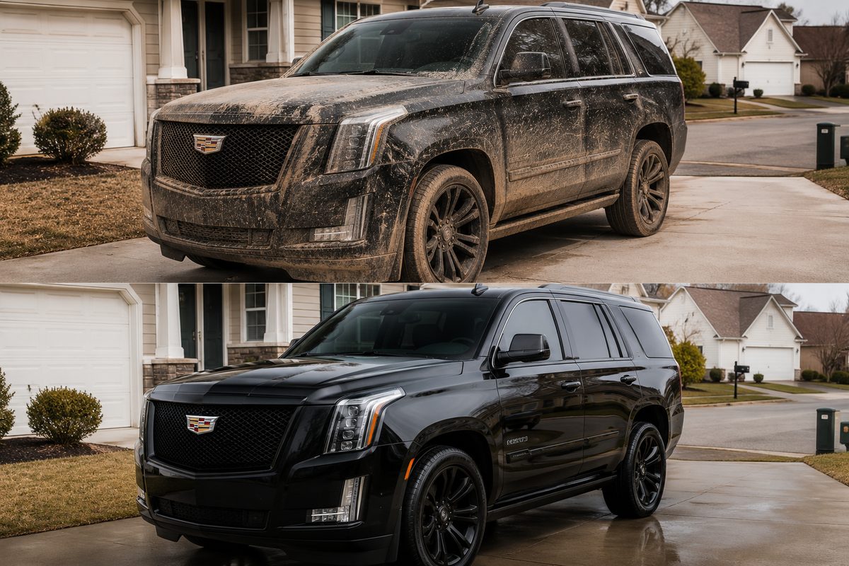 Before after auto detailing Springfield IL