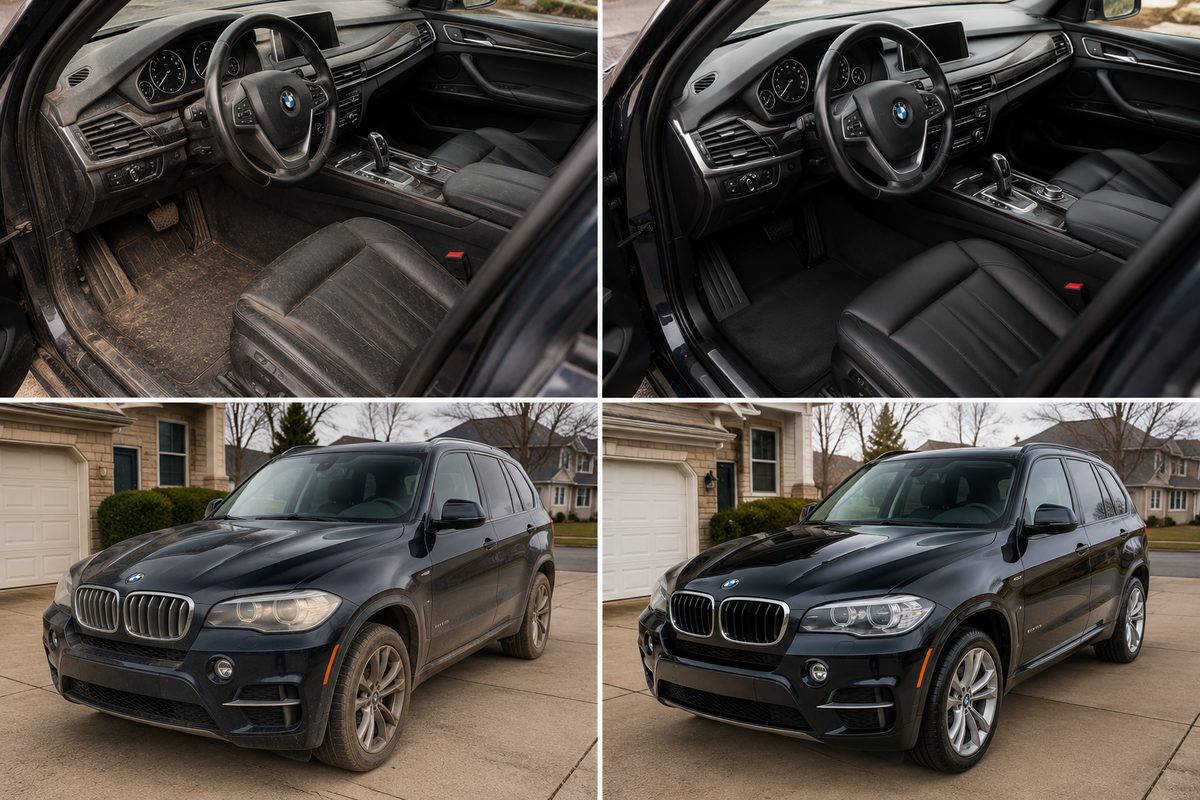 Car detailing before after Springfield